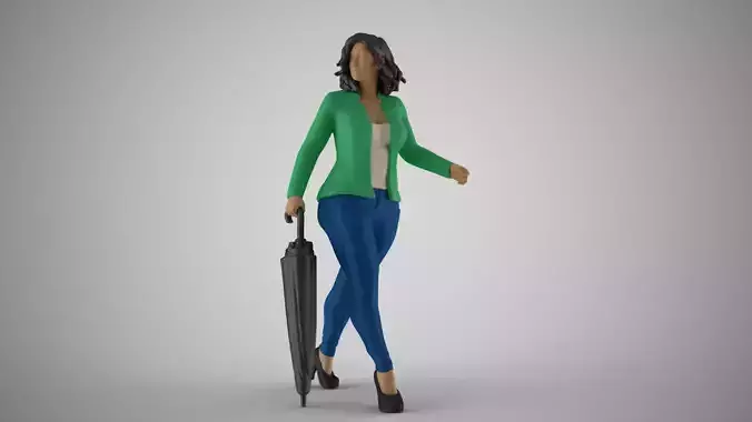 Modern City Woman 2 3D print model