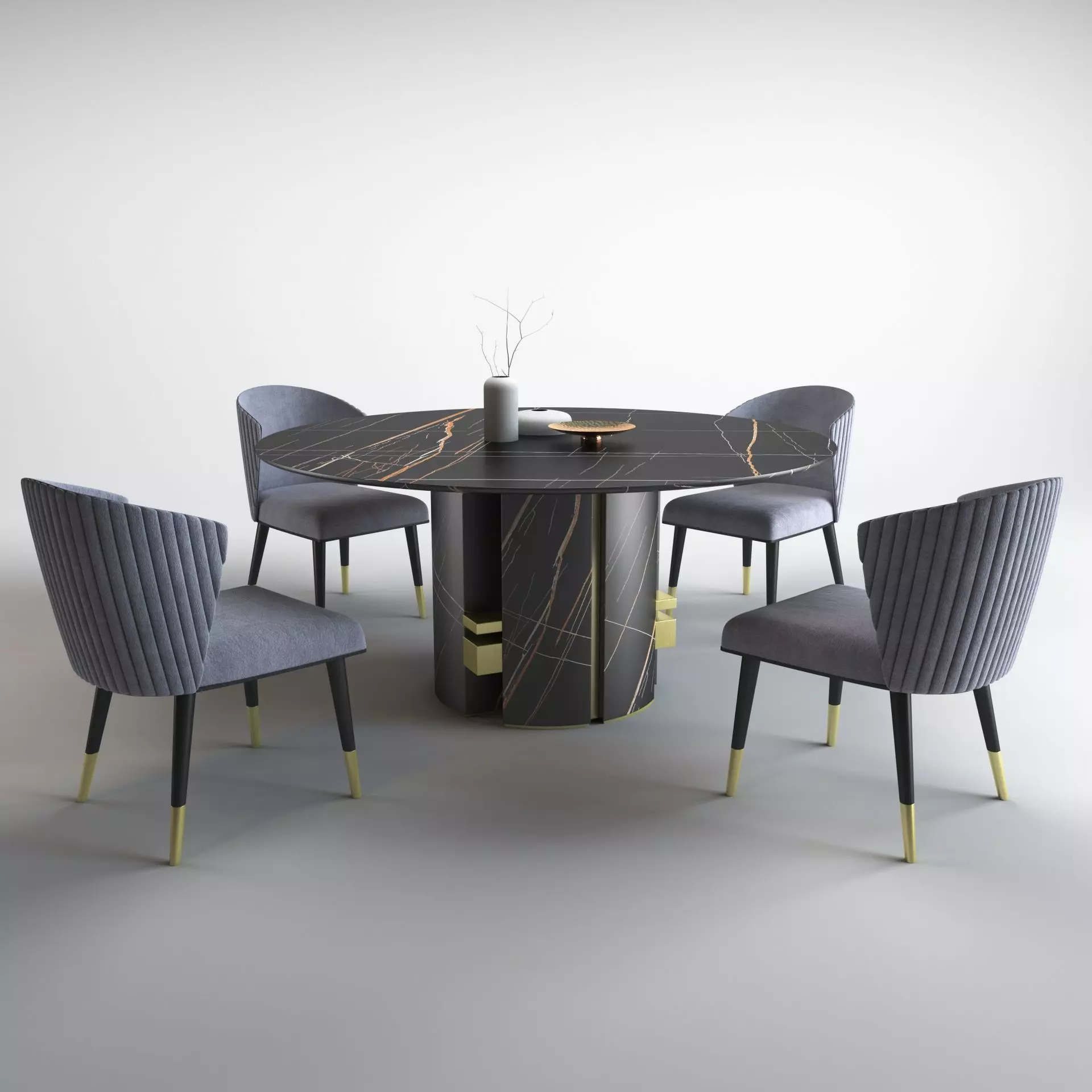 Ercole Table and Ninfea chair 3D model_0