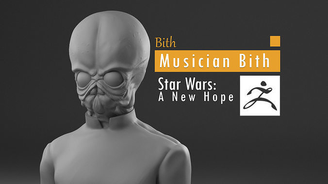 Bith - Bith musician Mos Eisley cantina - Star Wars A new hope 3D print model