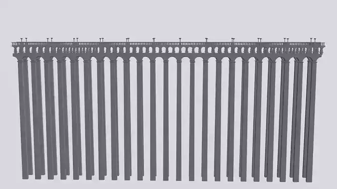 Large walk Bridge  Free 3D model