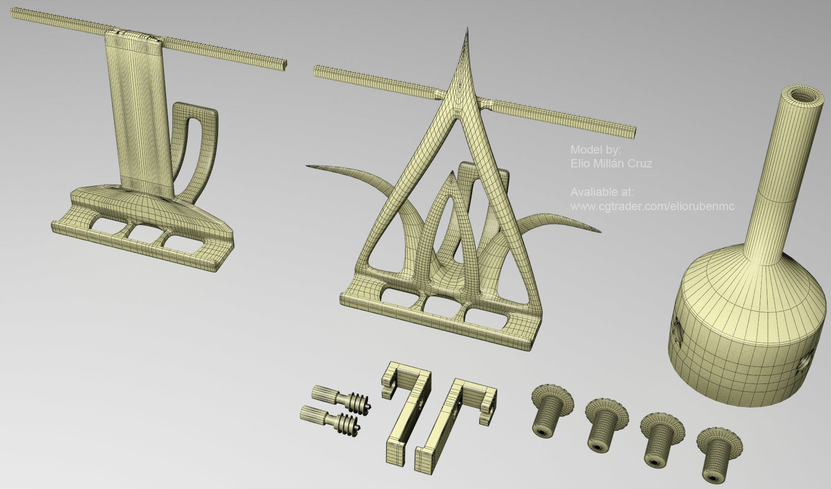 Cell phone Holder for car cupholder 3D print model_4