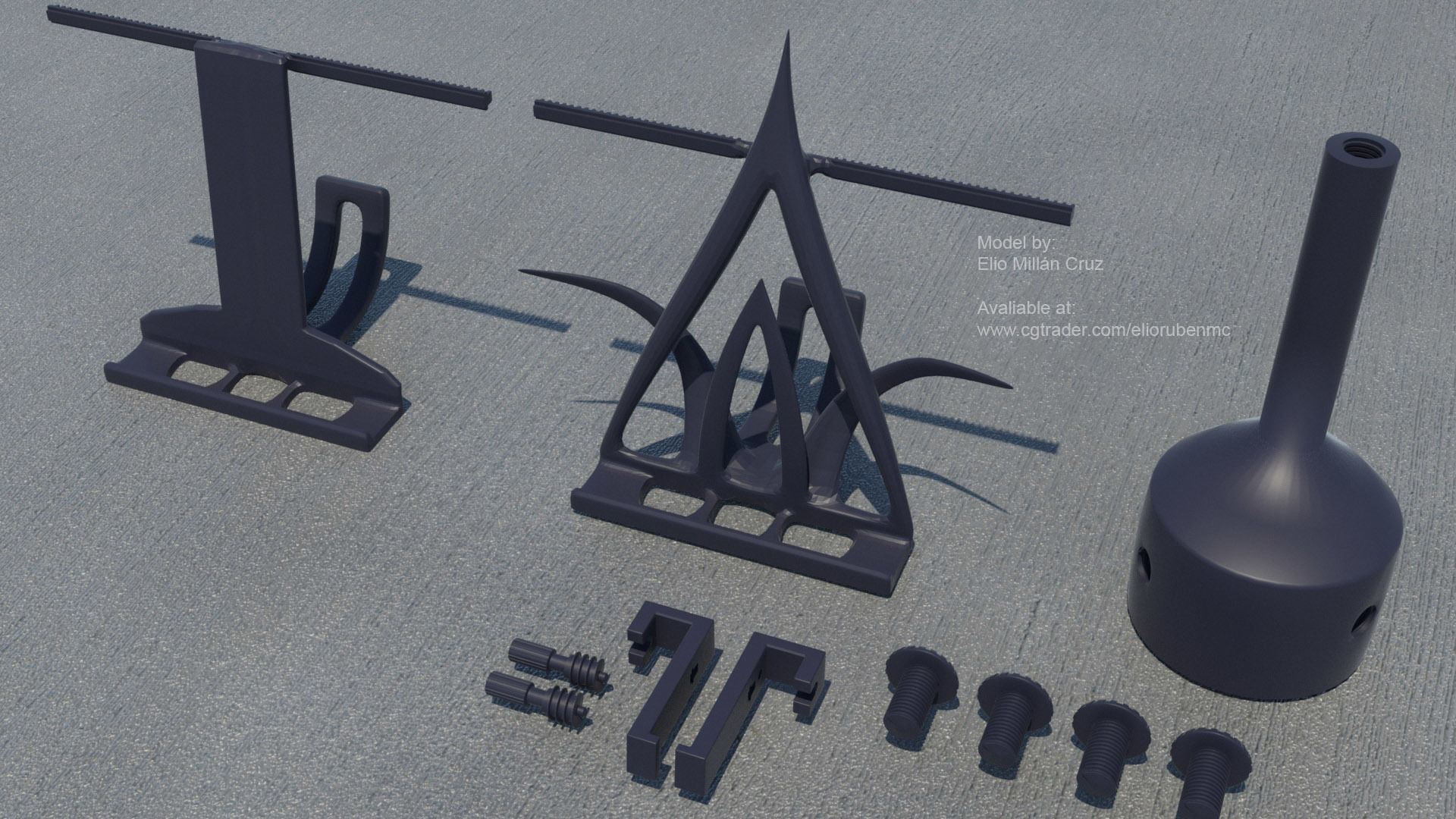 Cell phone Holder for car cupholder 3D print model_2