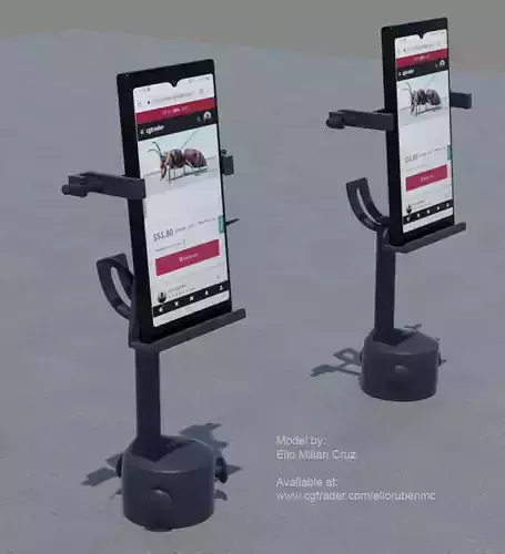 Cell phone Holder for car cupholder 3D print model Cell phone Holder for car cupholder 3D print model