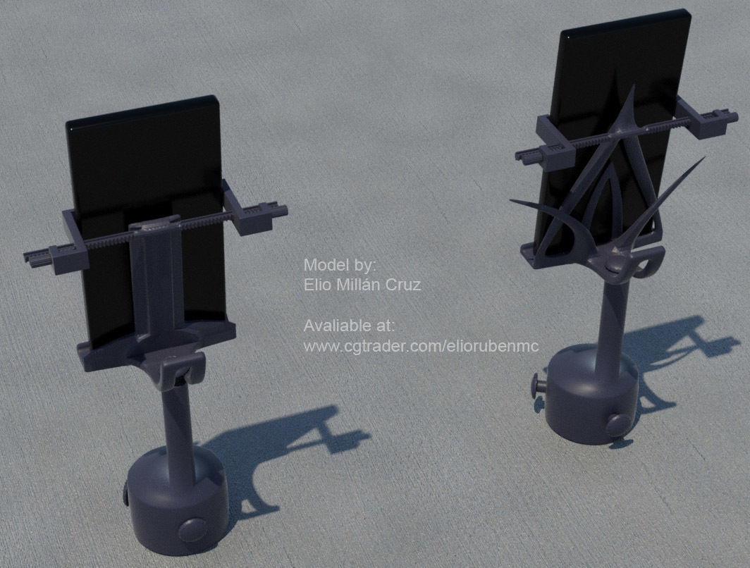 Cell phone Holder for car cupholder 3D print model_11