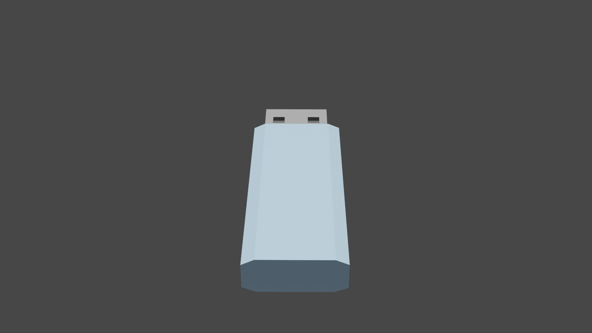 Blue Thumb drive  3D model_3