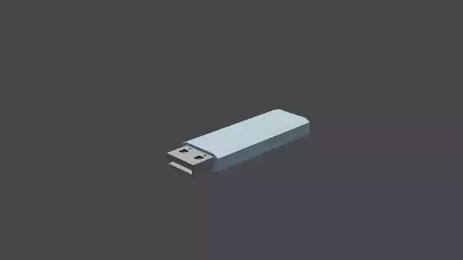 Blue Thumb drive  3D model