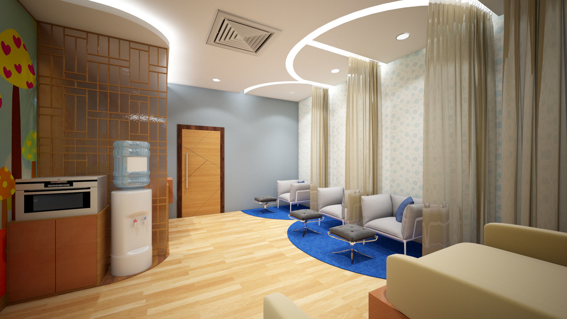 Baby Feeding Stall or room 3D model_15