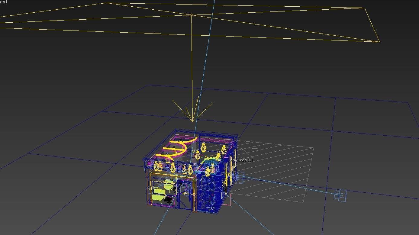 Baby Feeding Stall or room 3D model_4