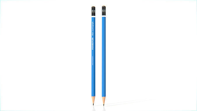Pencil 2B Low-poly 3D model
