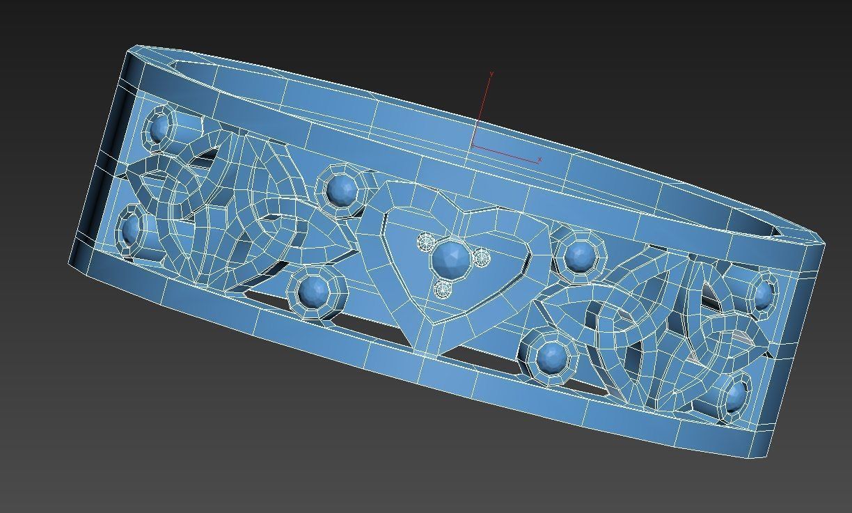 Wedding ring 2 3D model_3