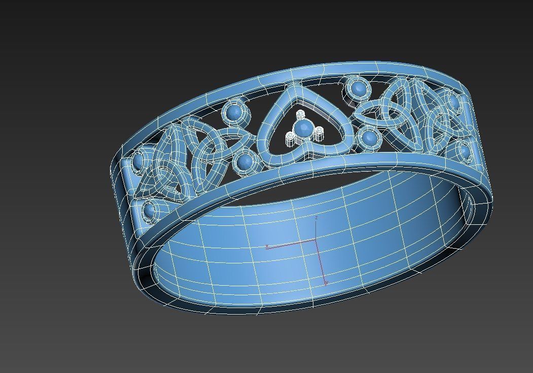 Wedding ring 2 3D model_5