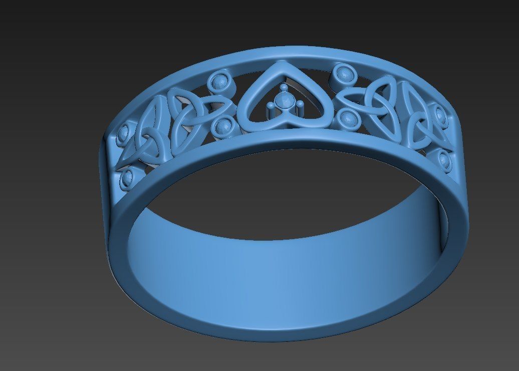 Wedding ring 2 3D model_7