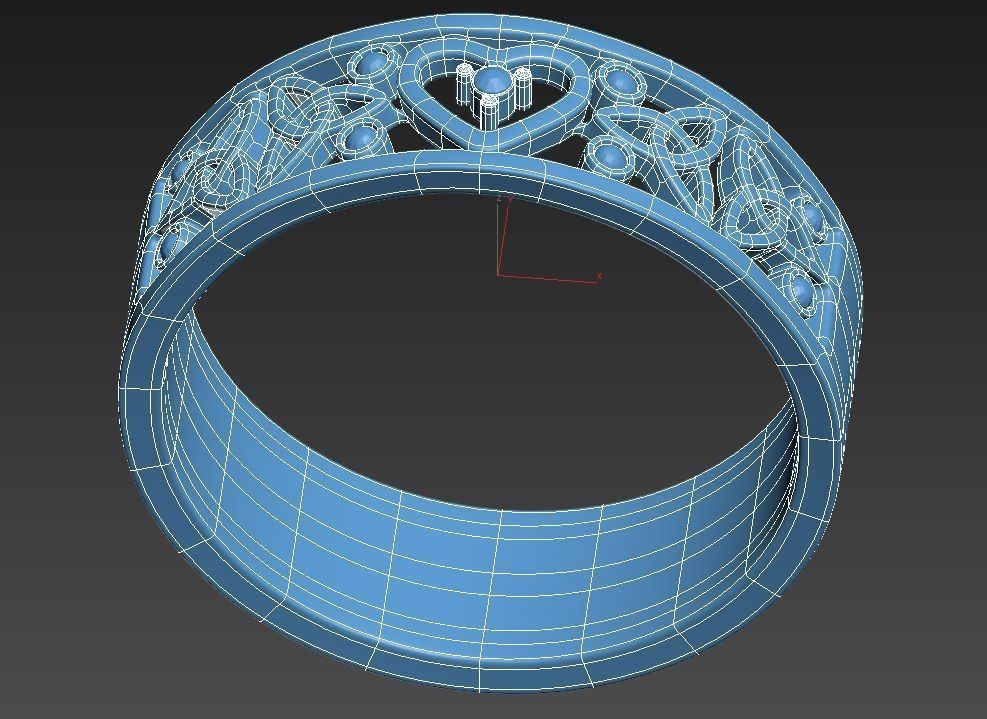 Wedding ring 2 3D model_6