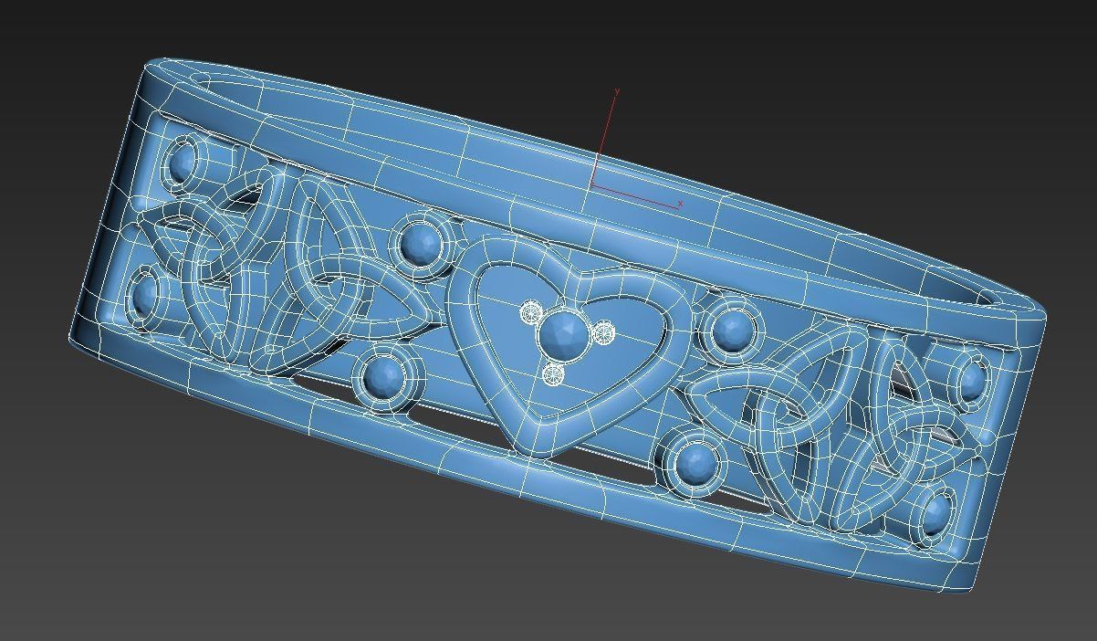 Wedding ring 2 3D model_2