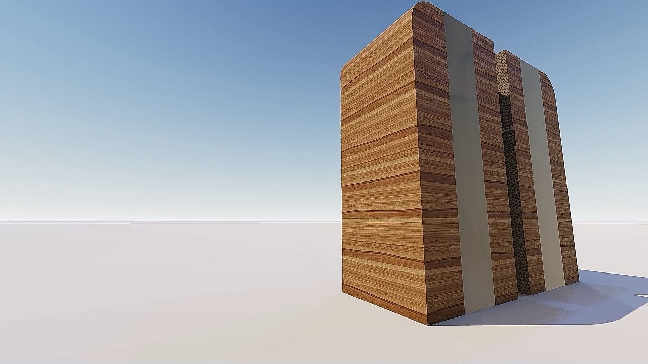 closet wooden box in middle of desert 3D print model_11
