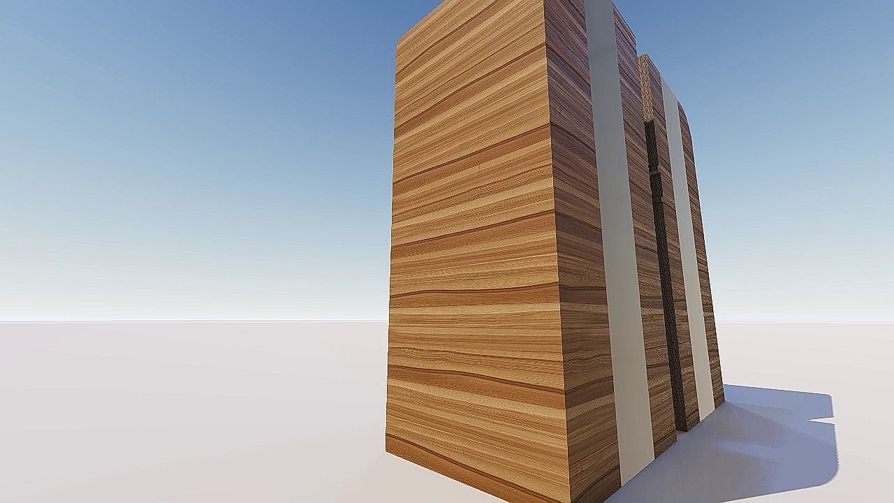 closet wooden box in middle of desert 3D print model_10