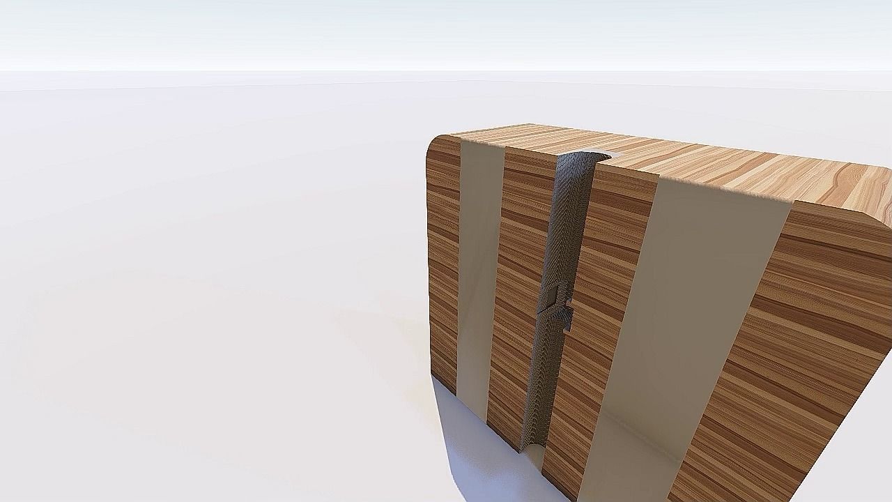 closet wooden box in middle of desert 3D print model_5