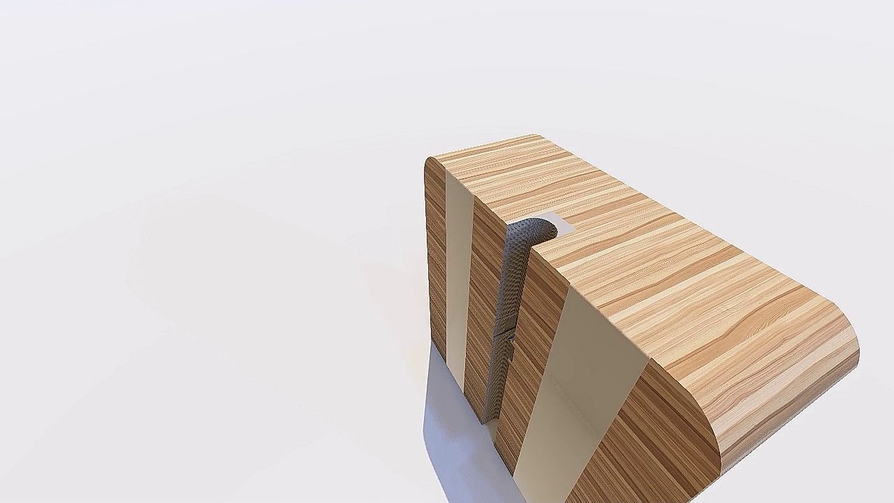 closet wooden box in middle of desert 3D print model_6