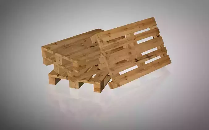 European wood pallet Free 3D model