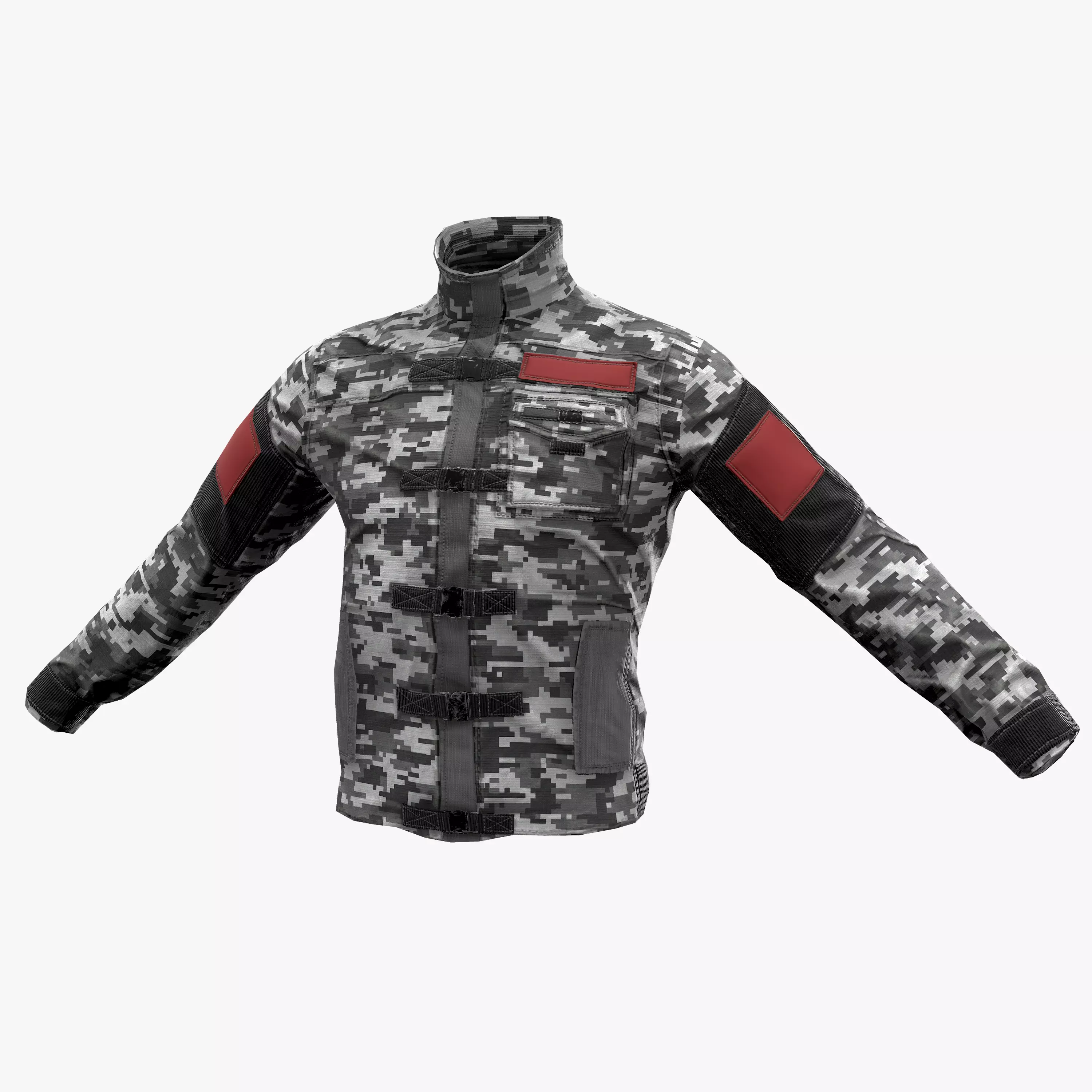 Tactical jacket Low-poly 3D model_0