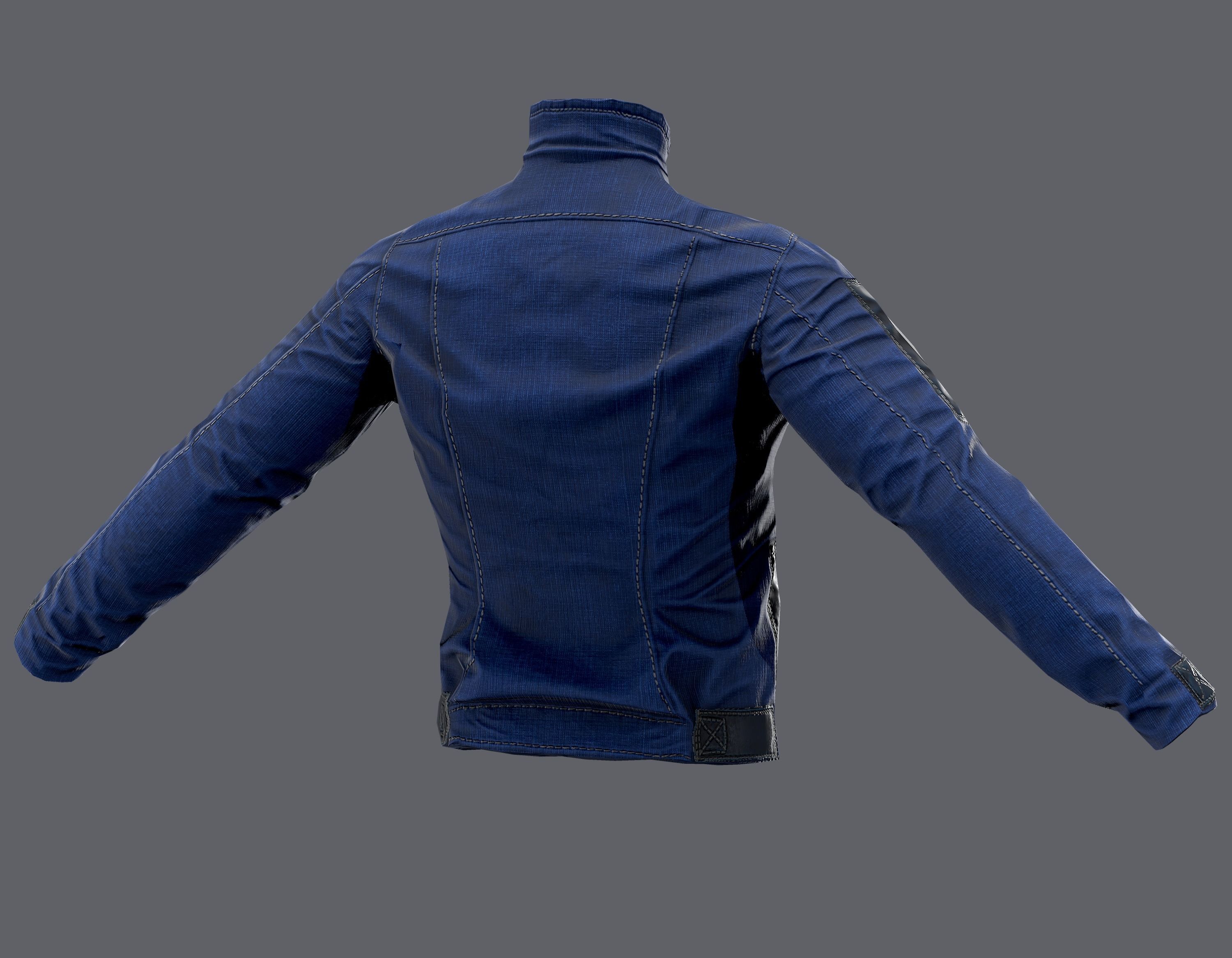 Tactical jacket Low-poly 3D model_13