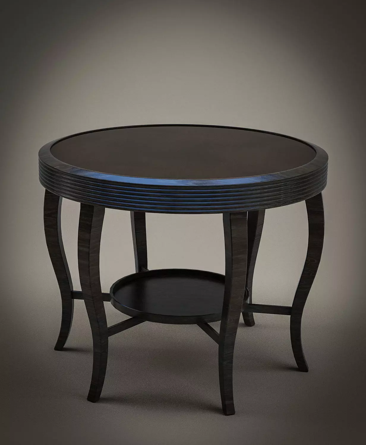 Table coffee with round top Free low-poly 3D model