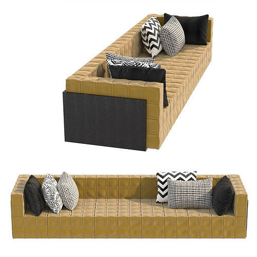 Casa Cor yellow sofa by   Guilherme Torres  3D model