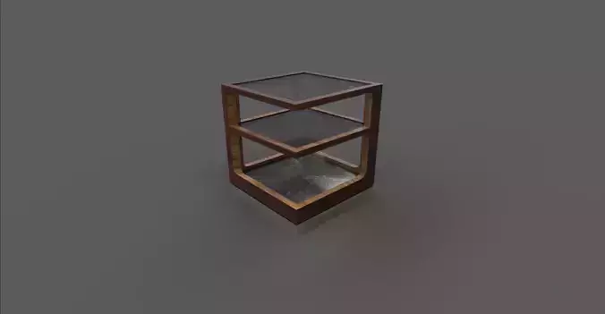 Bedside table Low-poly 3D model