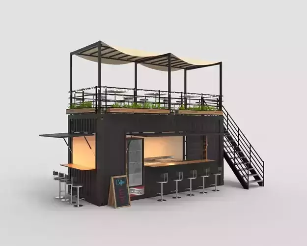 Cafe Container 3 3D model