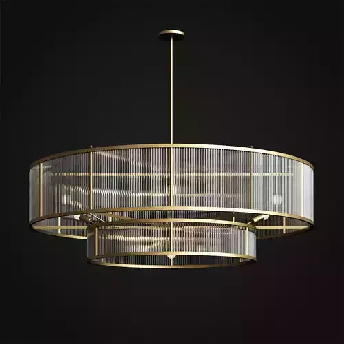 Marais Round Chandelier 72 Restoration Hardware 3D model