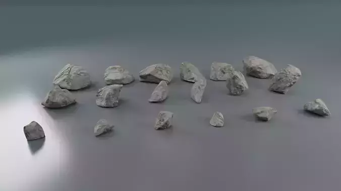 Rocks set 2 in row