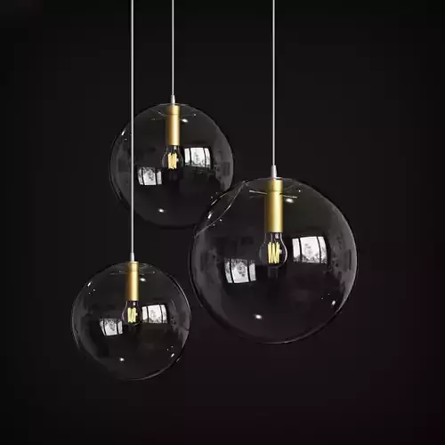 Pendant lamp with ball shade Lampatron