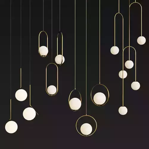 Four Hanging Light Set 04