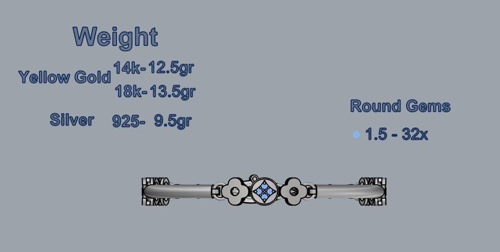 Bracelet 04 3D print model_3