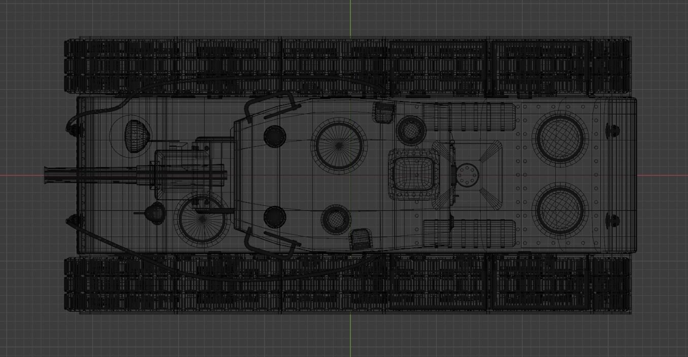 KV-2 tank Low-poly 3D model_10