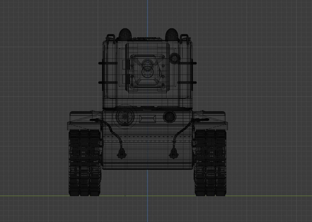 KV-2 tank Low-poly 3D model_8