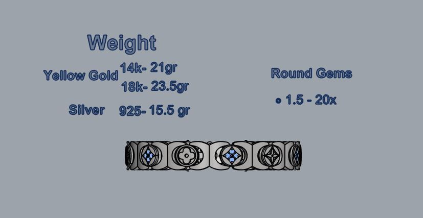 Bracelet 05 3D print model_3