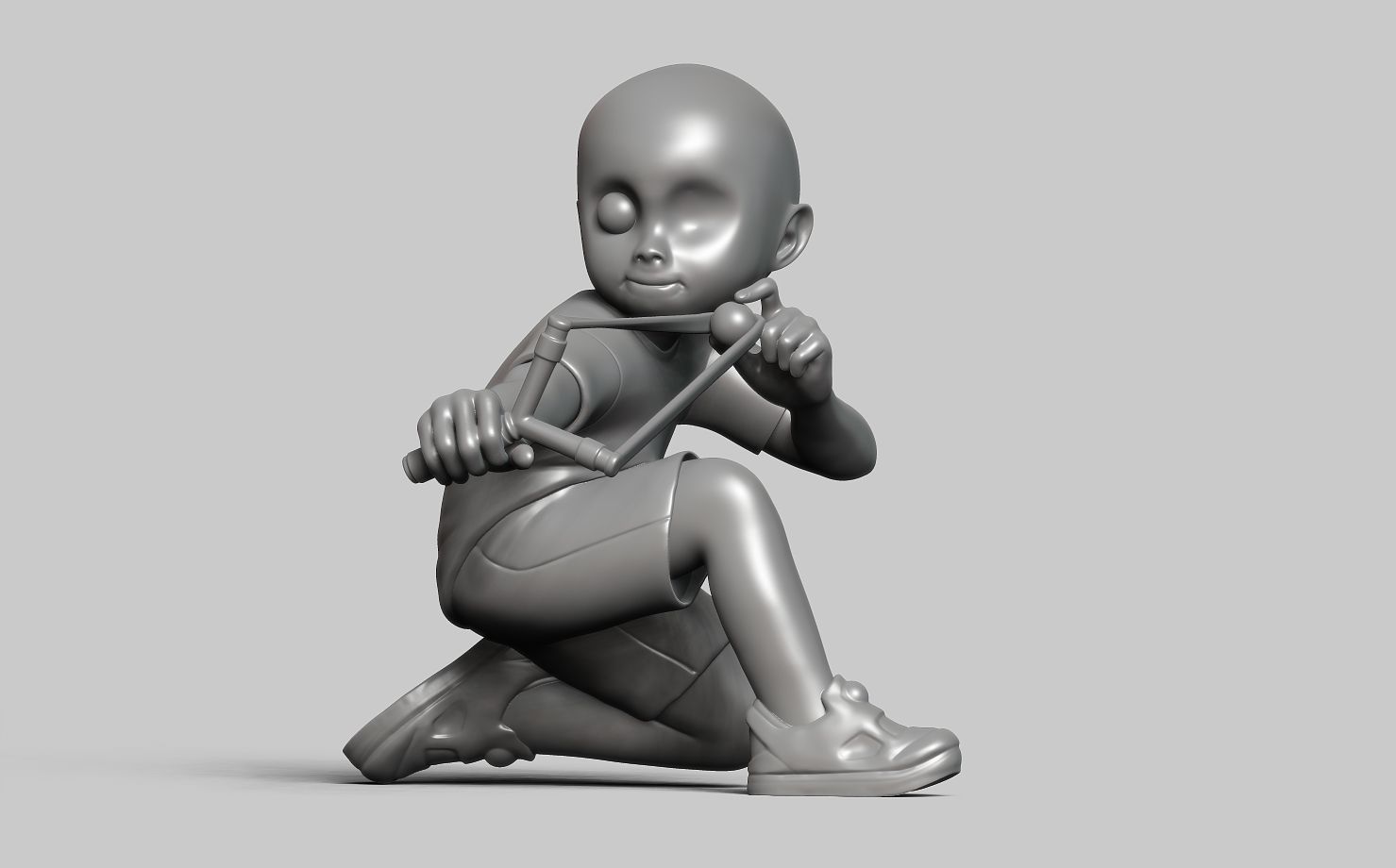 Slingshot boy 3d Printed Model 3D print model_1