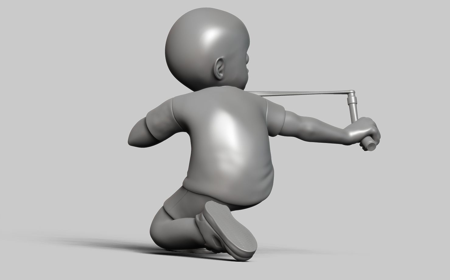 Slingshot boy 3d Printed Model 3D print model_3