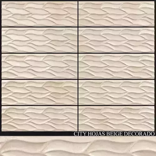 Keros Decorado City Hojas Beige