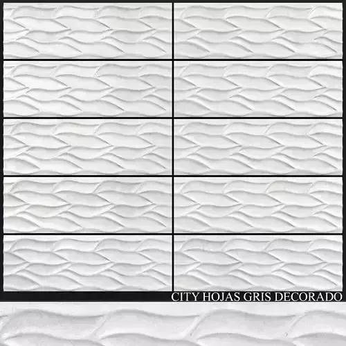 Keros Decorado City Hojas Gris