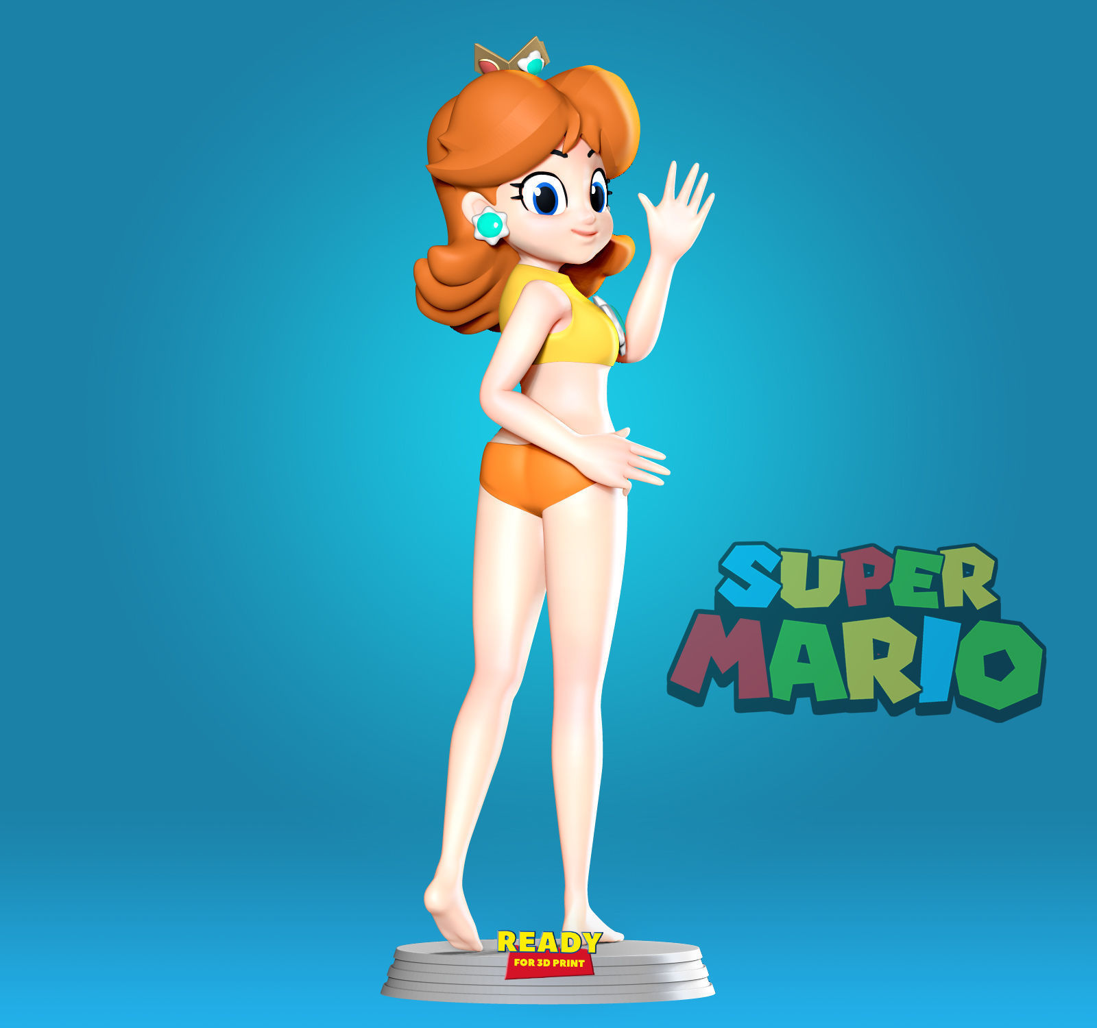 Princess Daisy 3D print model_6