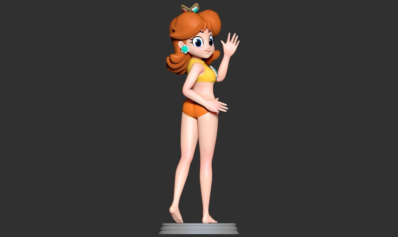 Princess Daisy 3D print model_11