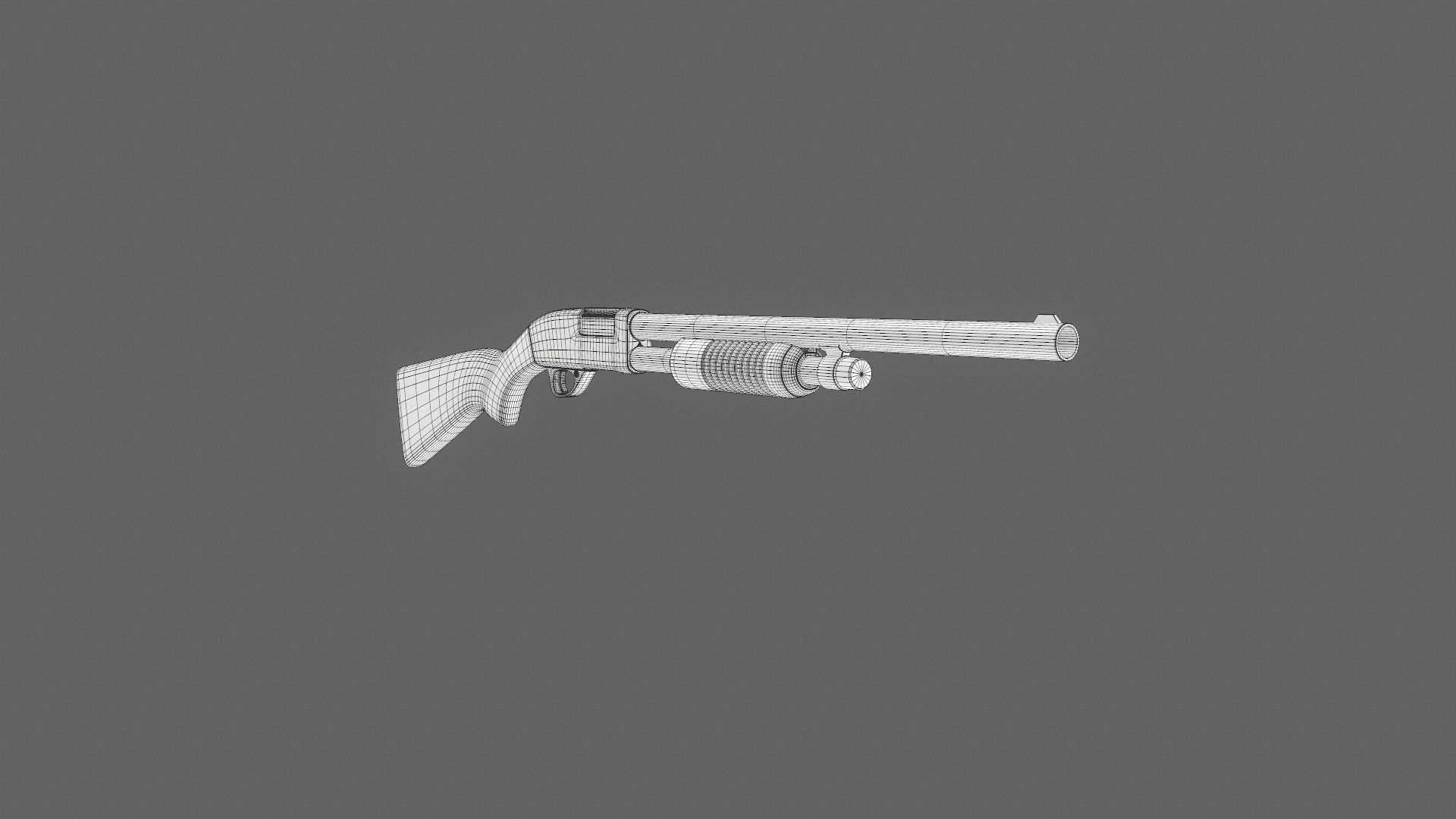 Shotgun Game Ready Low-poly 3D model_7