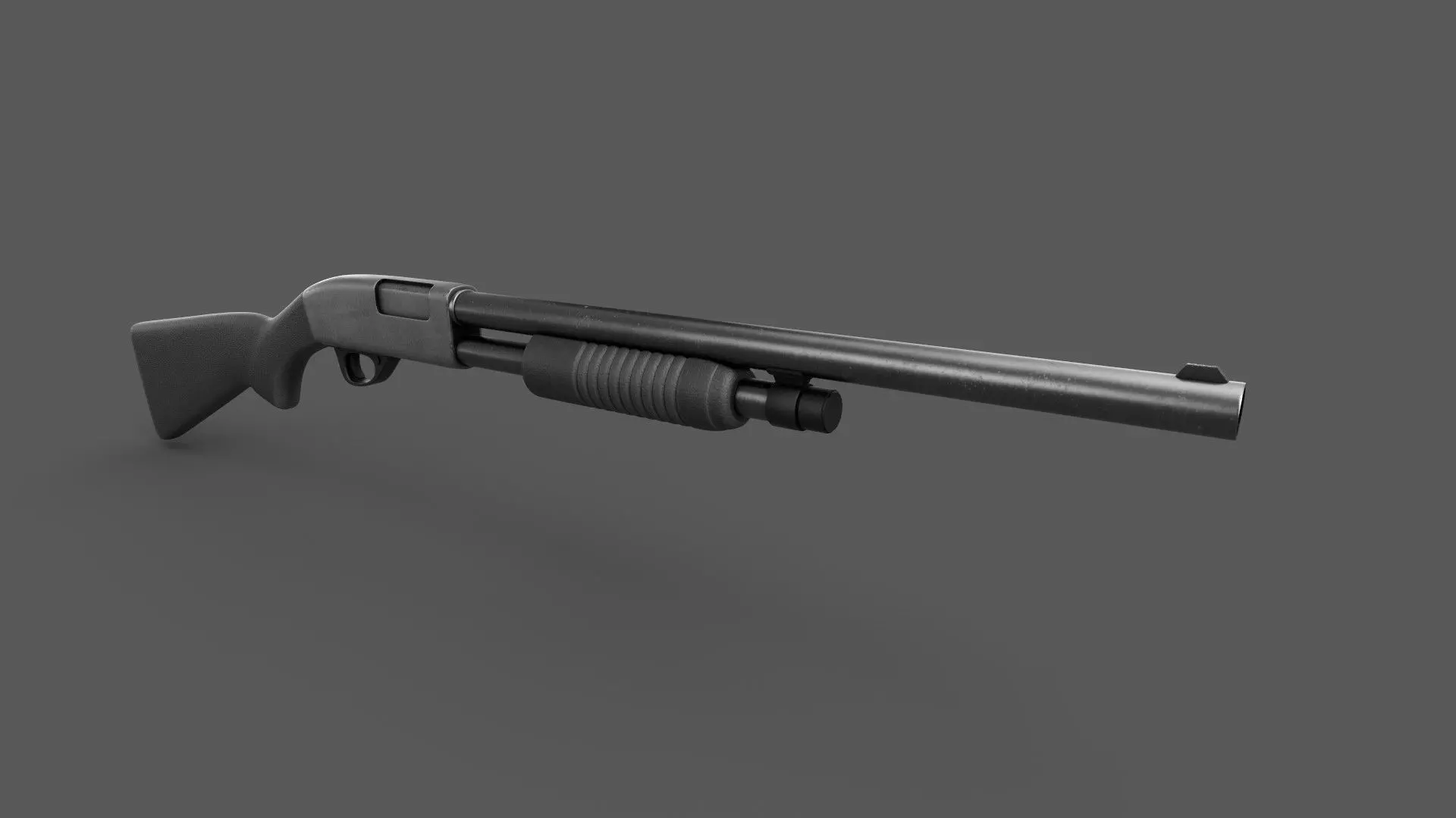 Shotgun Game Ready Low-poly 3D model_0