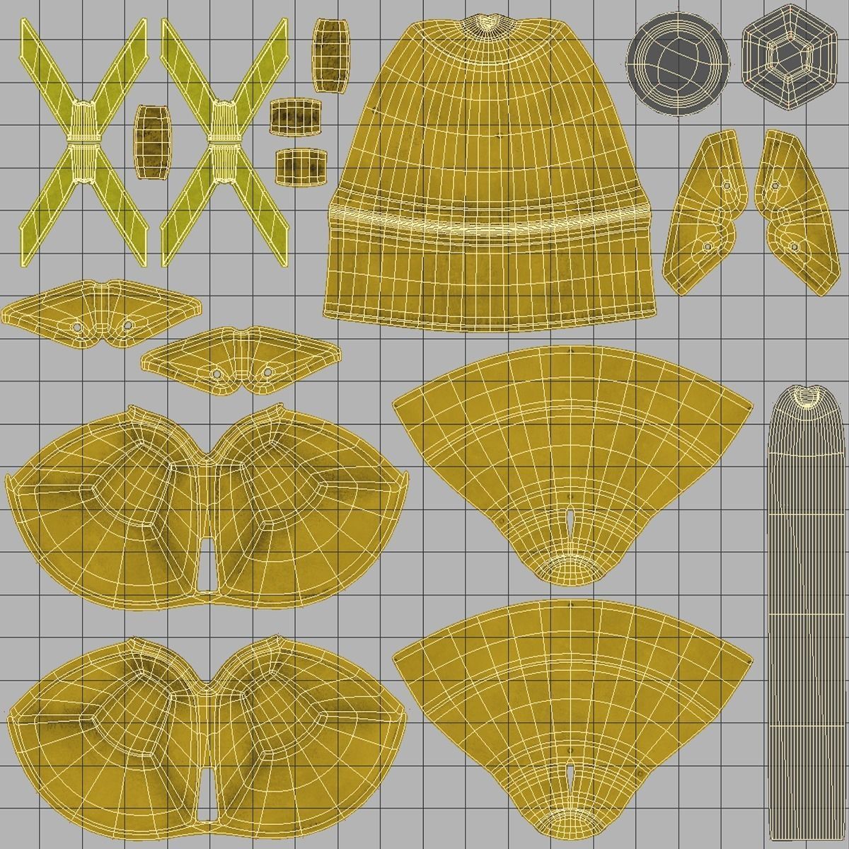 Lake Sunset Low-poly 3D model_16