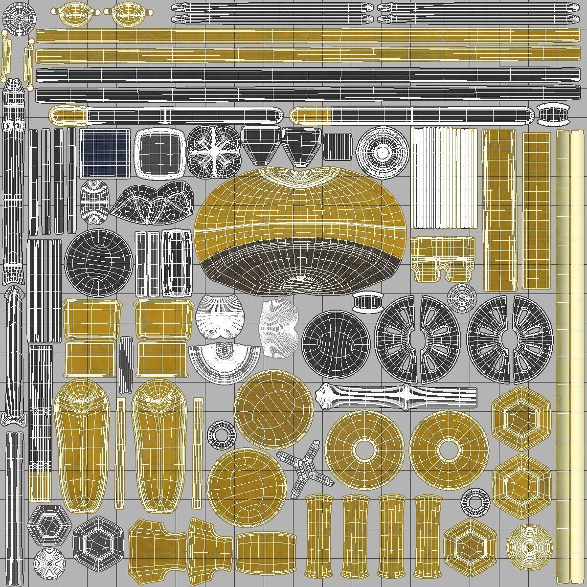 Lake Sunset Low-poly 3D model_14