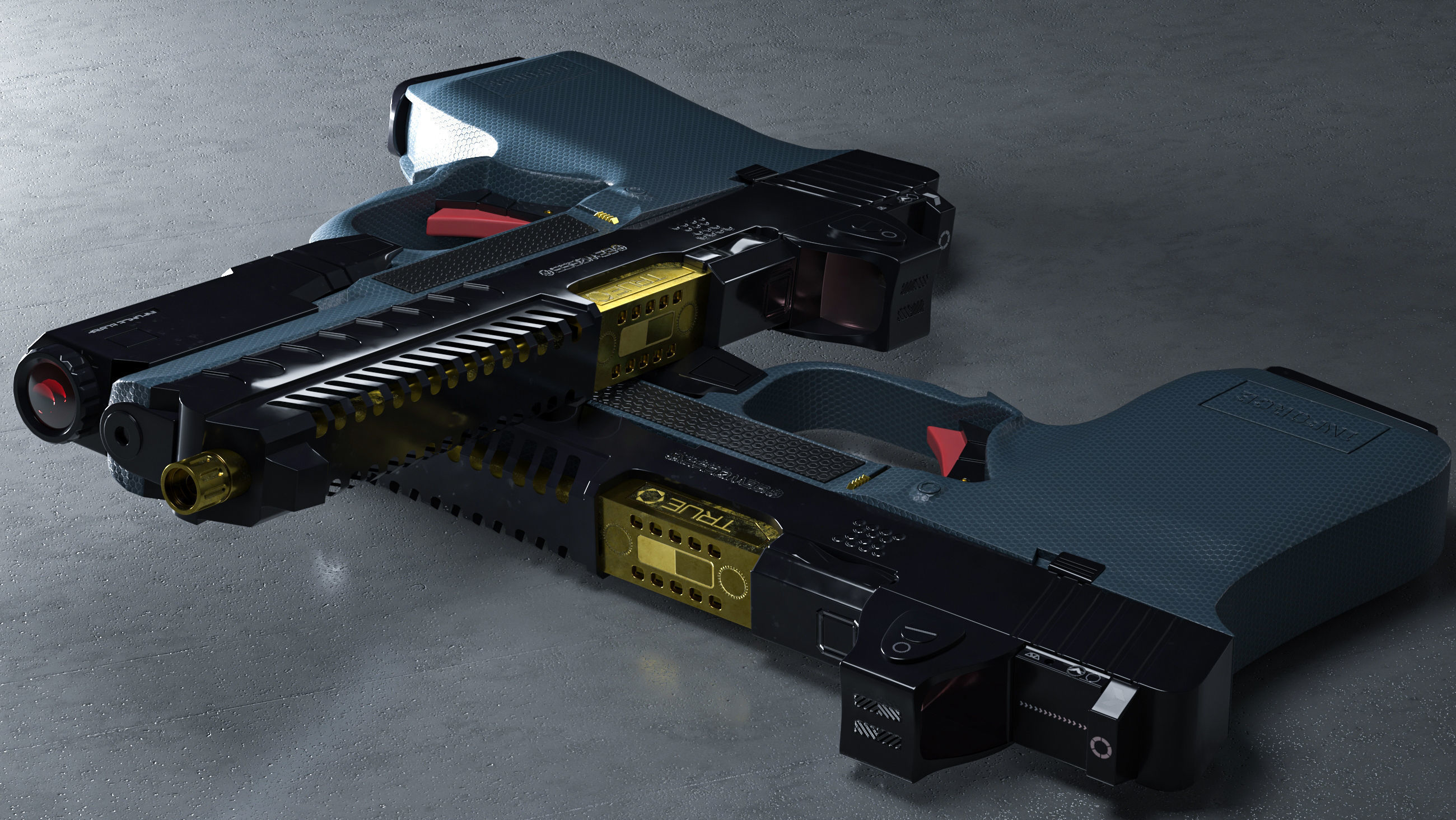 kitbash weapon optics laser camera night phone gps 3D model_1