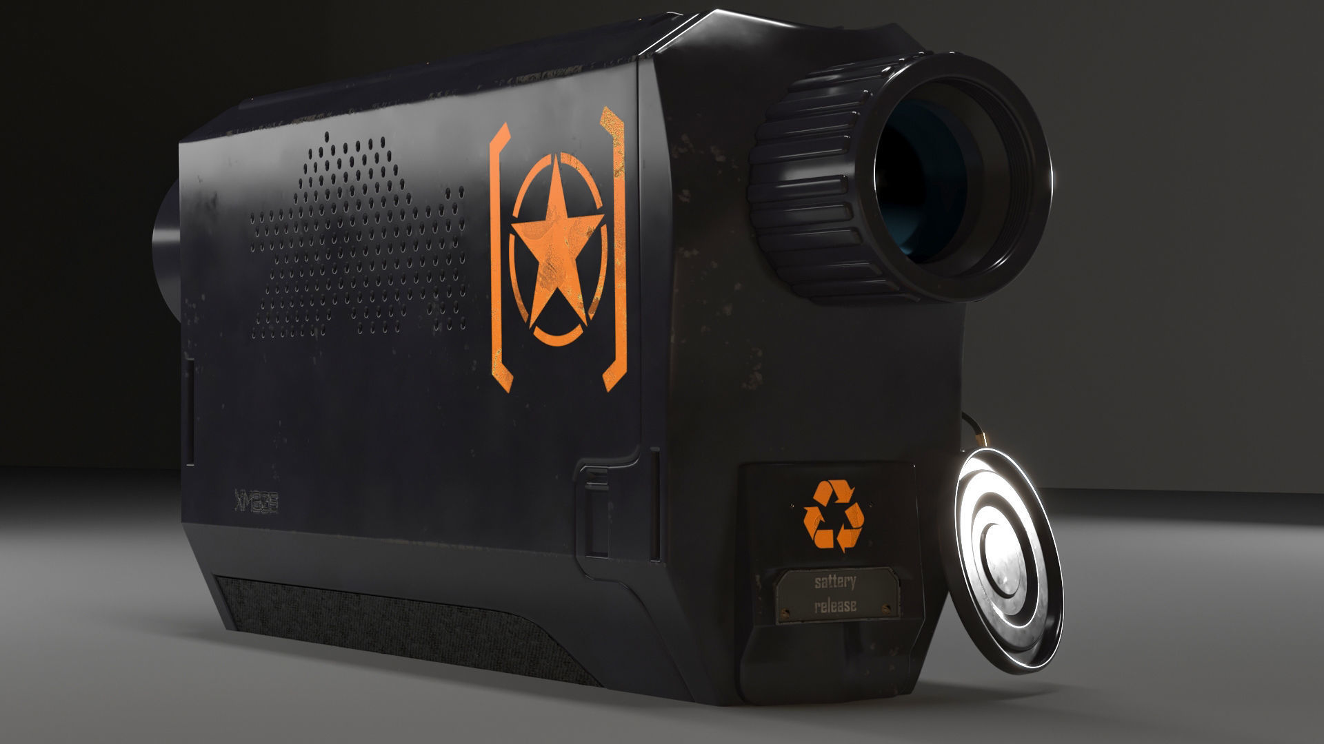 kitbash weapon optics laser camera night phone gps 3D model_4