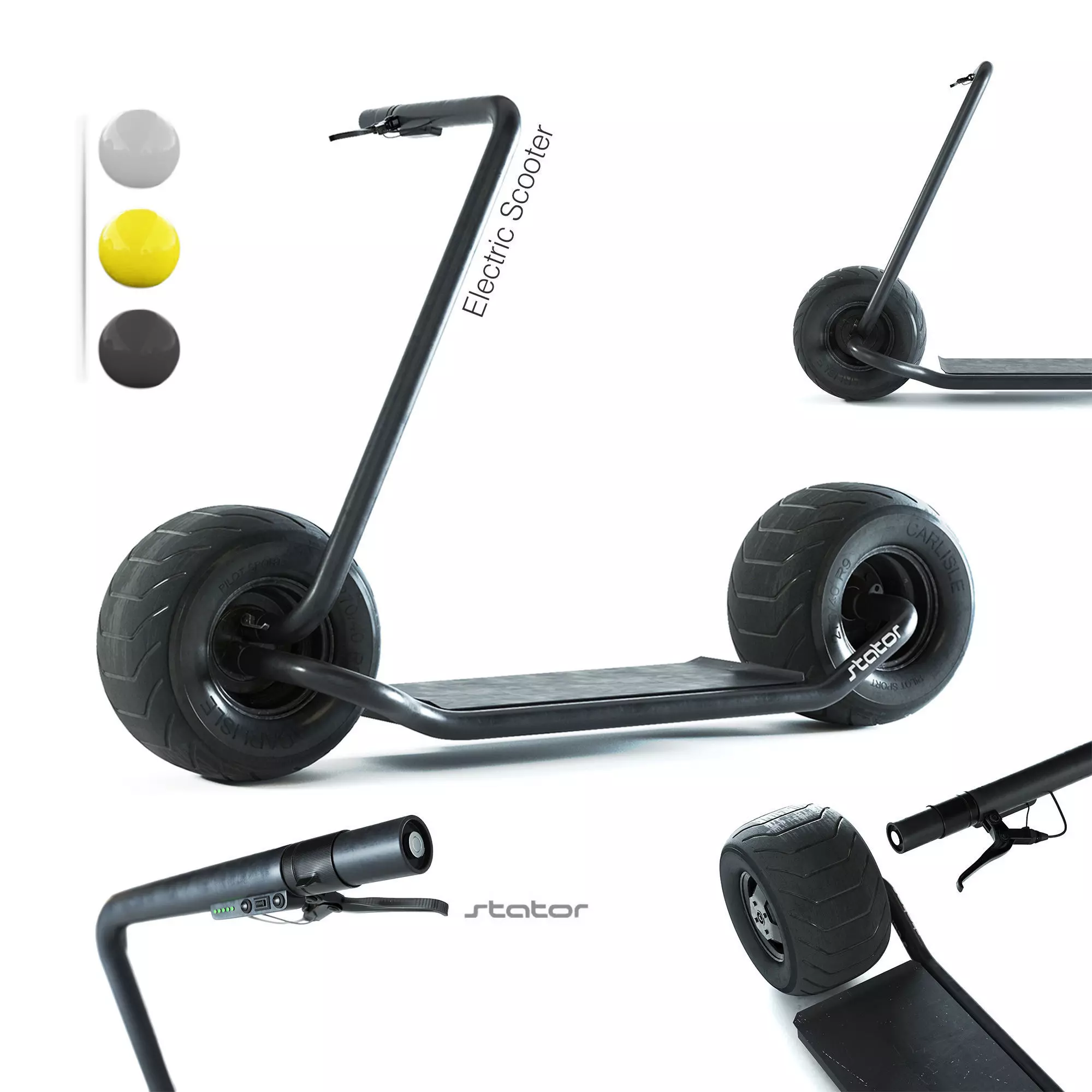 electric scooter stator 3D model